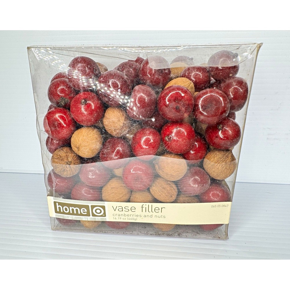 Target Home Vase Filler Cranberries Nuts 16.19 Oz Fall Christmas Bowl Decor